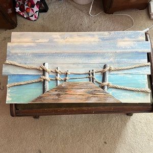 3D beach wall art